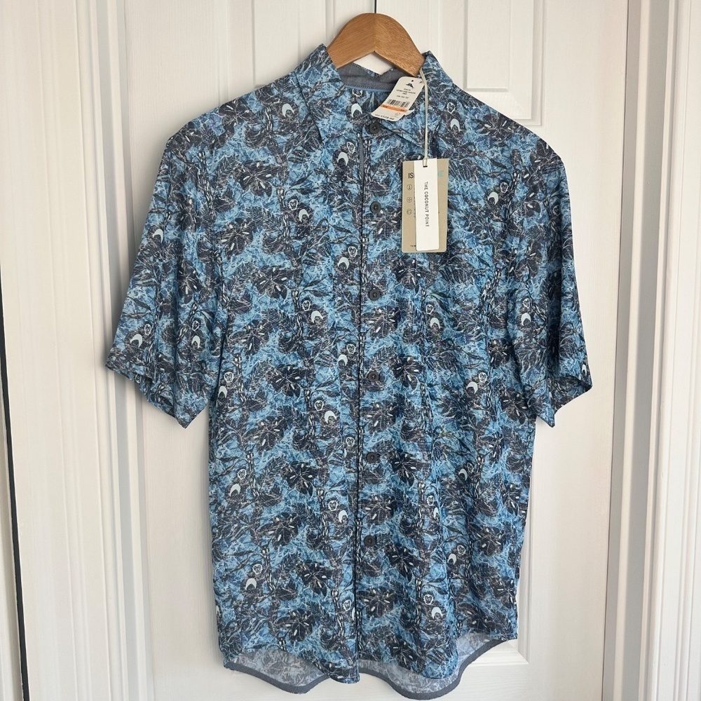 Tommy Bahama Men's Coconut Point Capuchin Vines IslandZone Camp Shirt Small - Picture 3 of 6